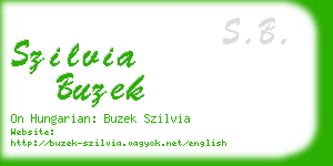 szilvia buzek business card